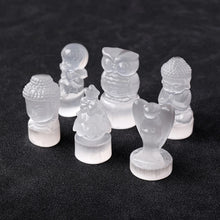 Load image into Gallery viewer, Natural Selenite Carved Crystal Figurine – Buddha, Owl, Angel &amp; Christmas Tree Statue for Home Decor &amp; Collection