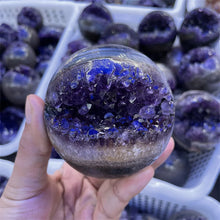 Load image into Gallery viewer, High Quality Natural Amethyst Open Face Geode Sphere