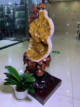Load image into Gallery viewer, Large High-Quality Citrine Crystal Geode – Natural Rough Gourd-Shaped Mineral Specimen
