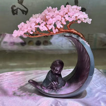 Load image into Gallery viewer, Natural Crystal Money Tree – Citrine, Aventurine, Rose Quartz &amp; Amethyst Gemstone Bonsai Variants for Home Decor &amp; Collection