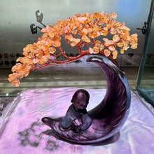 Load image into Gallery viewer, Natural Crystal Money Tree – Citrine, Aventurine, Rose Quartz &amp; Amethyst Gemstone Bonsai Variants for Home Decor &amp; Collection