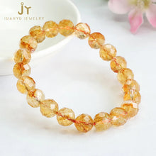 Load image into Gallery viewer, Faceted Shape Healing Citrine Beaded Bracelet