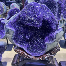 Load image into Gallery viewer, Natural Brazilian Uruguay Amethyst Crystal Cluster – Purple Geode Mineral Specimen for Collection &amp; Home Decor