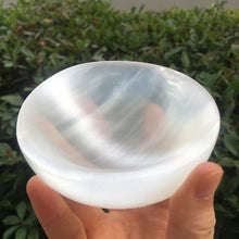 Load image into Gallery viewer, Natural White Selenite Oval Plate Bowl – Crystal Mineral Display Dish for Collection &amp; Home Décor