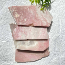 Load image into Gallery viewer, Natural Pink Opal Crystal Slice – Hand Cut Polished Gemstone Slab for Feng Shui &amp; Home Decor