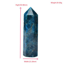 Load image into Gallery viewer, Natural Dark Blue Apatite Crystal Healing Obelisk