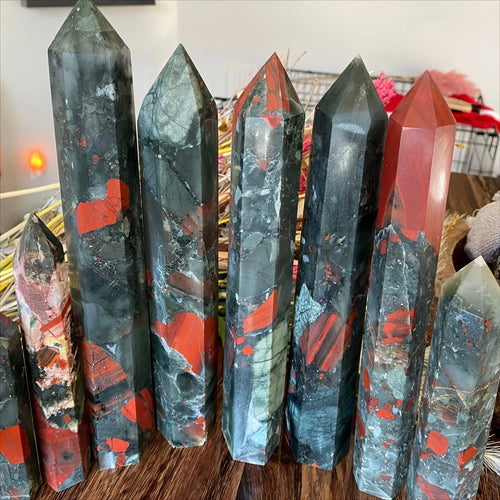 Natural Bloodstone Healing Energy Obelisk