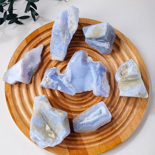 Natural Blue Lace Agate Free Form Healing Stone