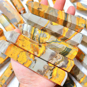 Natural Bumblebee Jasper Healing Stone Obelisk