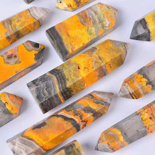 Natural Bumblebee Jasper Healing Stone Obelisks