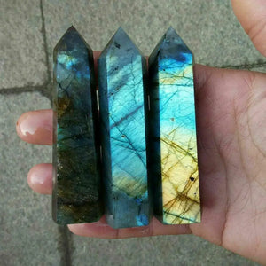 Natural Labradorite Stone Obelisk