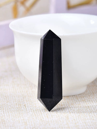 Natural Obsidian Double Point Polished Stone
