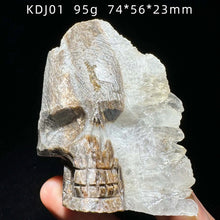 Load image into Gallery viewer, Natural Clear Quartz Skull Carving Mineral Specimen Unpolished Cluster