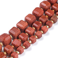 Load image into Gallery viewer, Gold Sandstone Faceted Cube Beads – Natural Gemstone Spacer Beads for DIY Jewelry Making, Bracelets &amp; Earrings