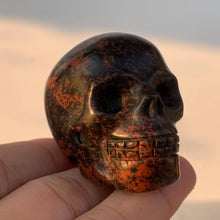 Load image into Gallery viewer, 1PC Natural Red Obsidian Skull Carving Home Decor