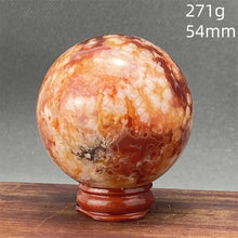 Load image into Gallery viewer, Natural Red Cherry Blossom Agate Sphere for Healing