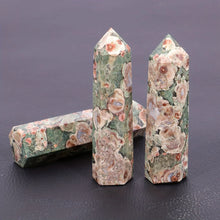 Load image into Gallery viewer, Natural Pillar Green Cherry Blossom Agate Obelisk for Healing