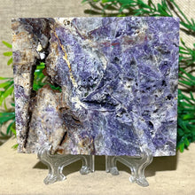Load image into Gallery viewer, Druzy Sphalerite Crystal Slab Display – Natural Mineral Specimen Slice with Stand for Collection &amp; Home Decor