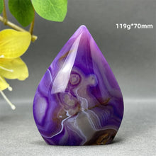 Load image into Gallery viewer, 1PC Natural Mineral Purple Agate Crystal Free Form Torch Home Decor