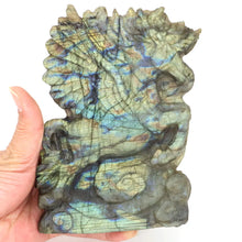 Load image into Gallery viewer, 6.9" Unicorn Horse Natural Flash Labradorite Home Decor