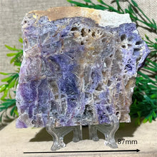 Load image into Gallery viewer, Druzy Sphalerite Crystal Slab Display – Natural Mineral Specimen Slice with Stand for Collection &amp; Home Decor
