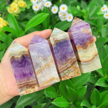 Load image into Gallery viewer, 1PC Mexican Lace Agate Obelisk Mineral Specimen