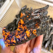 Load image into Gallery viewer, Natural Yooperlite Dragon Head Carving