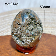 Load image into Gallery viewer, Natural Pyrite Geode Druzy Egg Polished High Quality Mineral Specimen