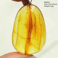 Load image into Gallery viewer, Natural Baltic Amber Teardrop Pendant – Premium Genuine Yellow Amber Necklace Gift