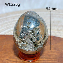 Load image into Gallery viewer, Natural Pyrite Geode Druzy Egg Polished High Quality Mineral Specimen