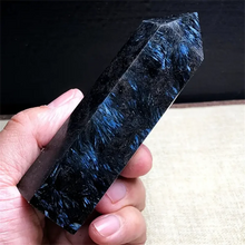 Load image into Gallery viewer, Natural Arfvedsonite Crystal Obelisk – Rare Polished Gemstone Point for Home Decor Collection