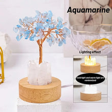 Load image into Gallery viewer, 1PC Natural Crystal Chip Tree Lamp Crystal Base USB Port