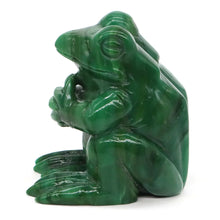 Load image into Gallery viewer, 2.7" Thinking Frog Natural Africa Green Jade Crystal Carving for Healing