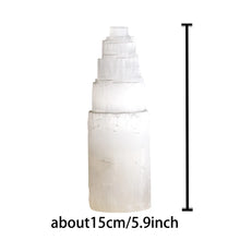 Load image into Gallery viewer, Natural White Selenite Gypsum Crystal Tower