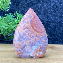 Load image into Gallery viewer, 1PC Natural Rare Pink Agate Geode Crystal Free Form Torch Specimen Home Decor