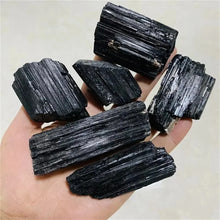 Load image into Gallery viewer, Large Natural Black Tourmaline Raw Stone Unpolished Unique Mineral Specimen for Healing