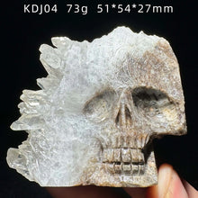 Load image into Gallery viewer, Natural Clear Quartz Skull Carving Mineral Specimen Unpolished Cluster