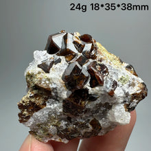 Load image into Gallery viewer, 1PC Natural Dark Brown Andradite Garnet Cluster Raw Crystal Mineral Specimen Home Decor
