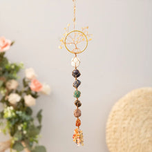 Load image into Gallery viewer, Natural Crystal Wind Chime Pendant – Raw Gemstone Hanging Display for Home, Room &amp; Wedding Decor