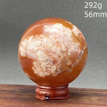 Load image into Gallery viewer, Natural Red Cherry Blossom Agate Sphere for Healing