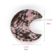 Load image into Gallery viewer, 10Pc Rhodonite Moon Crystals Reiki Healing Stones