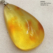 Load image into Gallery viewer, Natural Baltic Amber Teardrop Pendant – Premium Genuine Yellow Amber Necklace Gift