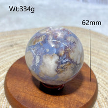 Load image into Gallery viewer, Natural Blue Flower Agate Sphere