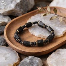 Load image into Gallery viewer, 1PC Natural Black Tourmaline Crystal Nugget Beads Bracelet Adjustable for Women