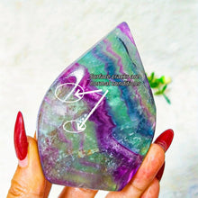 Load image into Gallery viewer, 1PC Natural Rainbow Fluorite Free Form Torch Mineral Specimen Home Decor