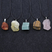 Load image into Gallery viewer, Natural Amethyst Multiple Rough Stone Pendant – Healing Crystal Necklace – Irregular Quartz Jewelry Gift