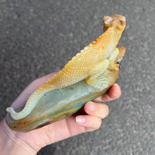 Load image into Gallery viewer, Natural Amazonite Lizard Carving – Crystal Gemstone Animal Figurine for Collection &amp; Home Decor