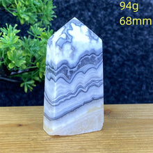 Load image into Gallery viewer, Rare Natural Striped Calcite And Agate Symbiont Crystal Obelisk