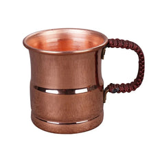 Load image into Gallery viewer, Handcrafted Pure Copper Mug Weave Handle Thickened