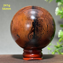 Load image into Gallery viewer, Natural Striped Agate Crystal Sphere – Quartz Mineral Specimen for Collection, Meditation &amp; Home Decor